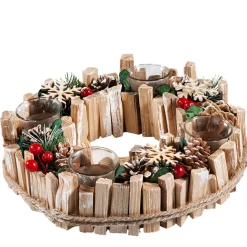 Käthe Wohlfahrt Adventskranz Mit Roten Beeren Und Zapfen
