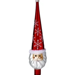Käthe Wohlfahrt Baumspitze "Weihnachtsmann", Rot, 30Cm