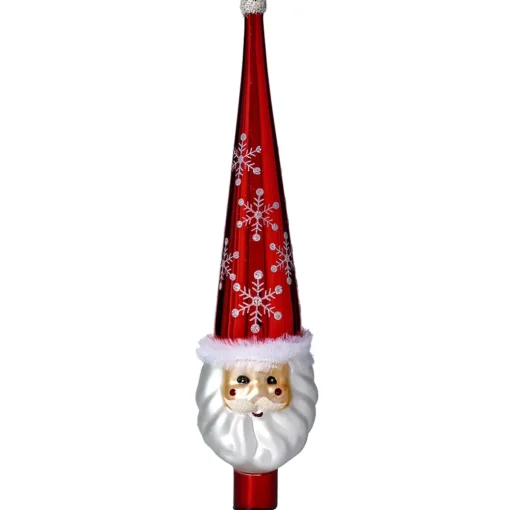 Käthe Wohlfahrt Baumspitze "Weihnachtsmann", Rot, 30Cm