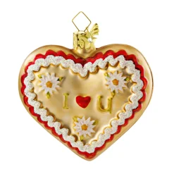 Poesie in Glas Bayrisches Herz "I Love U"