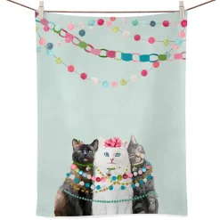 Käthe Wohlfahrt Geschirrtuch Festliche Katzen