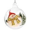 Käthe Wohlfahrt Glaskugel Klar Schneemann Mit Mutze, 8 Cm