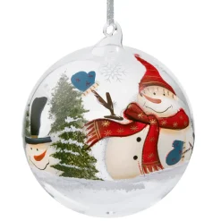 Käthe Wohlfahrt Glaskugel Klar Winterzeit, 12 Cm