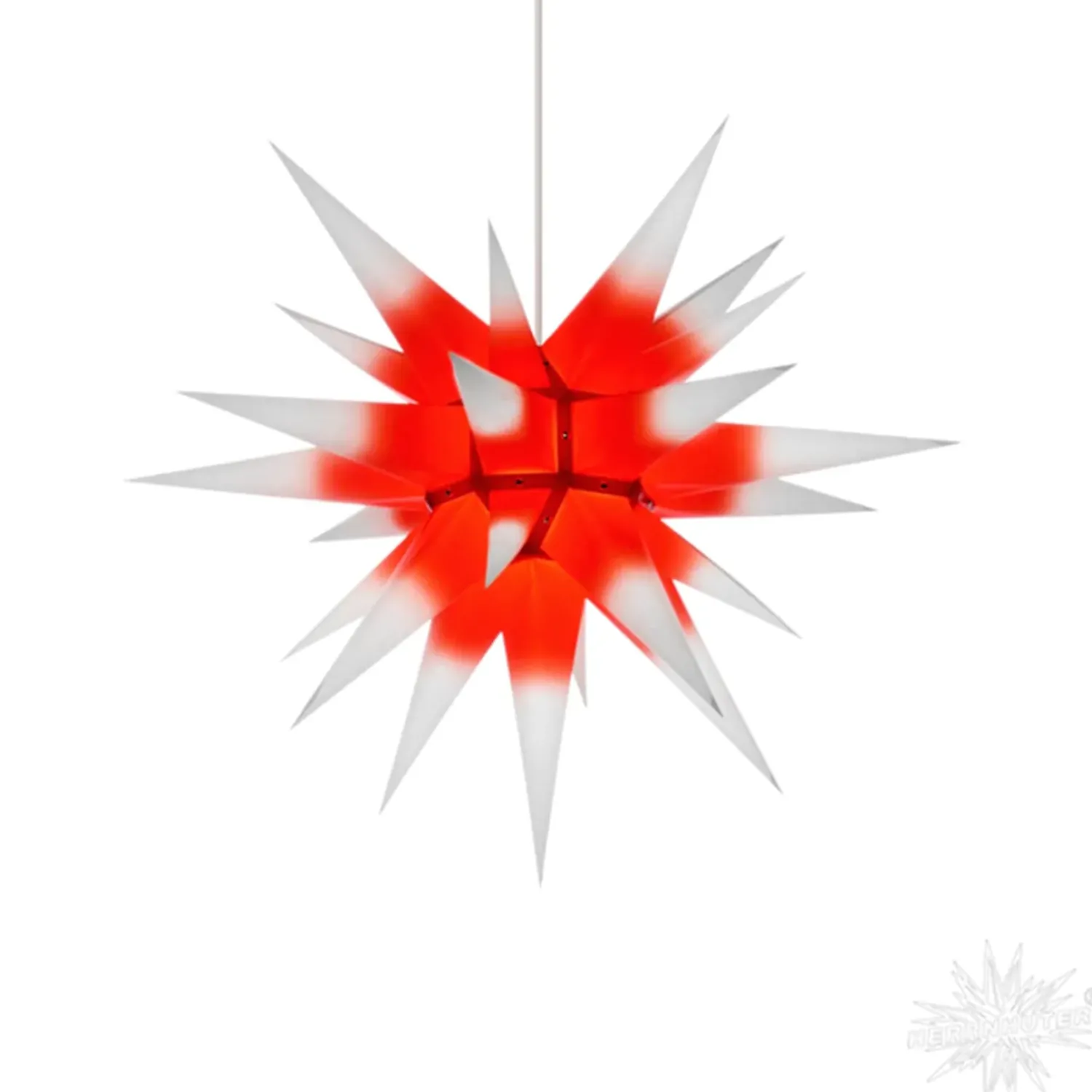 Herrnhuter Sterne Herrnhuter Papierstern, Rot/Weis, 60Cm