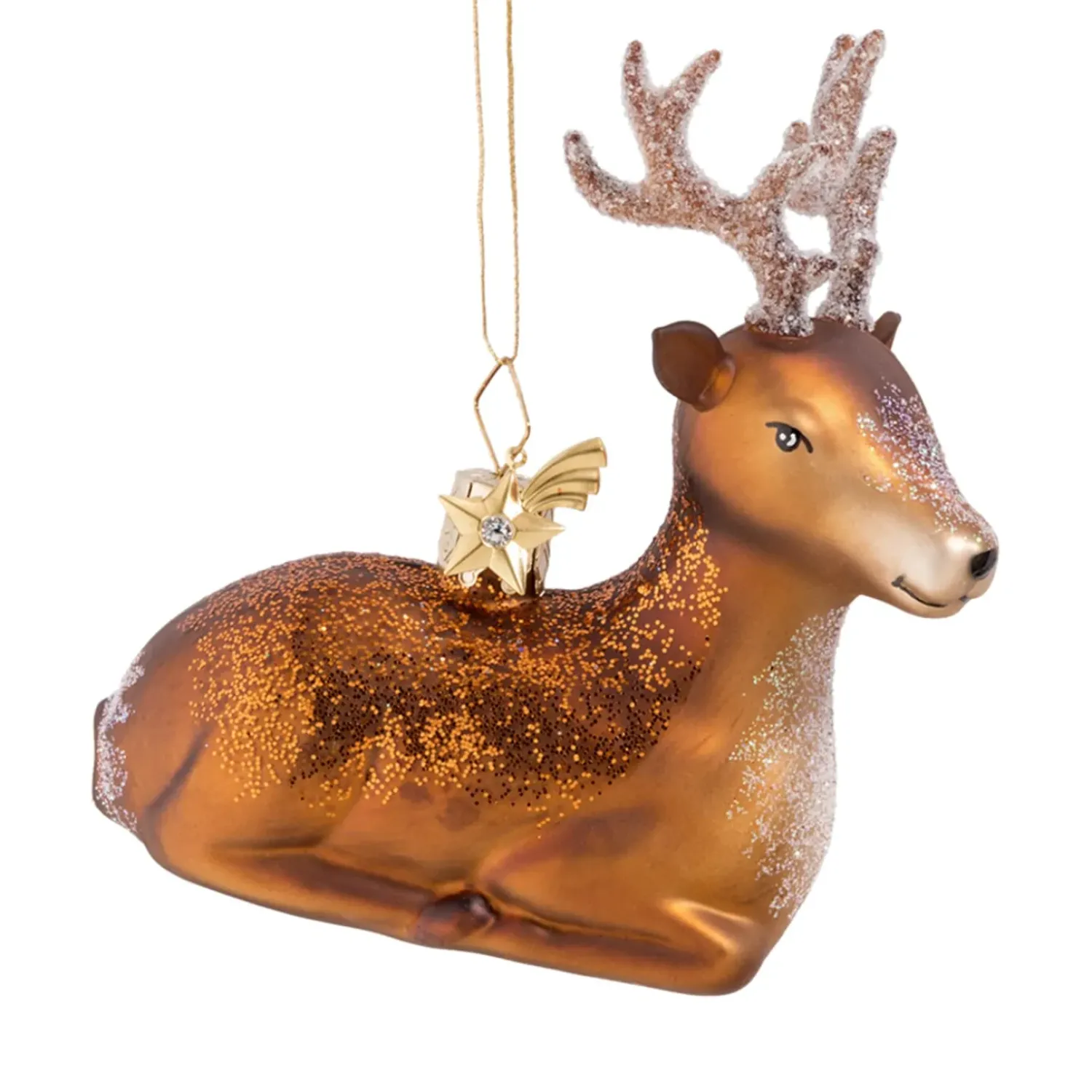 Poesie in Glas Hirsch Liegend