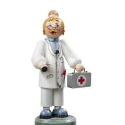 Käthes Original Holzknoddl "Arztin", Rauchermannchen