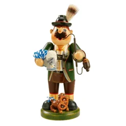 Käthes Original Holzknoddl "Bayer Mit Hund", Rauchermannchen