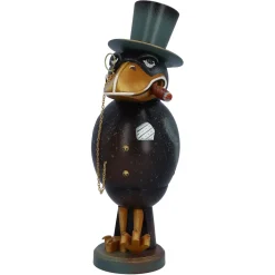 Käthes Original Holzknoddl "Rabe", Rauchermannchen