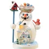 Käthes Original Holzknoddl Schneemann "Vogelgezwitscher", Rauchermannchen