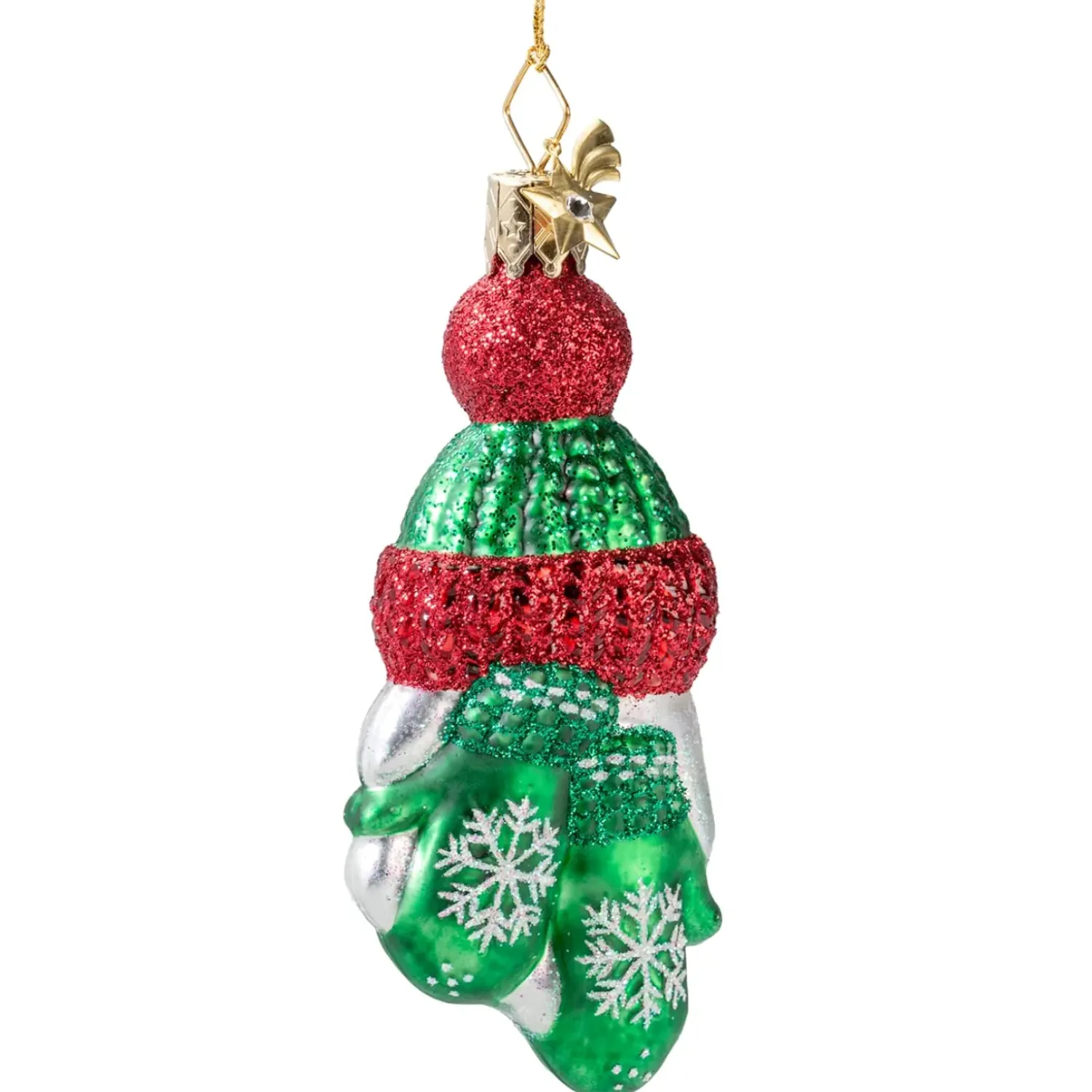 Poesie in Glas Mutze Mit Handschuhe