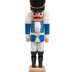 HODREWA Nussknacker "Husar" Blau, 27Cm
