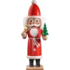 HODREWA Nussknacker "Weihnachtsmann", Rot/Weis Lasiert, 37Cm