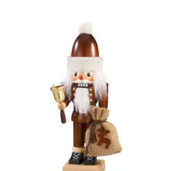 Christian ULBRICHT Nussknacker "Weihnachtsmann Mit Glocke" Natur, 30Cm