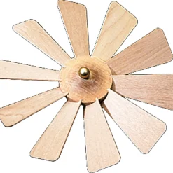 Richard Glässer Pyramiden-Flugelrad Aus Holz, D 135 Mm