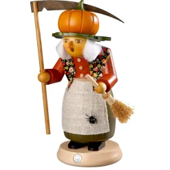 Müller Kleinkunst Rauchermann Halloween Hexe Mit Kurbis