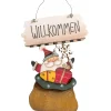 Käthe Wohlfahrt Schild Weihnachtsmann "Willkommen"