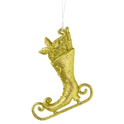Käthe Wohlfahrt Schlittschuh Mit Glimmer, Gold