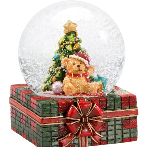 Käthe Wohlfahrt Schneekugel "Teddys Geschenk"