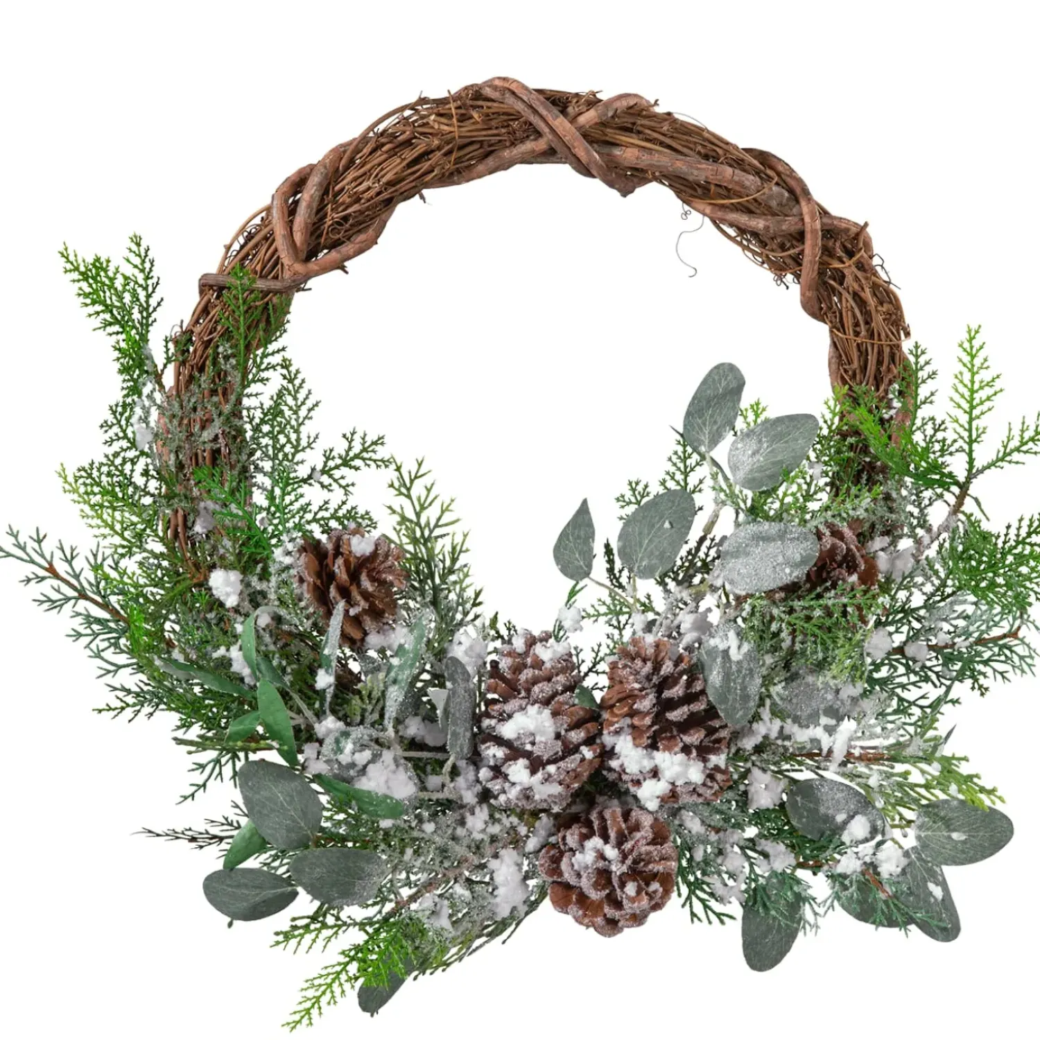 Käthe Wohlfahrt Weidenkranz Mit Blattern Und Kunstschnee