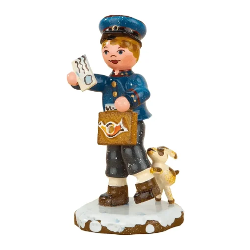 Hubrig Volkskunst Winterkinder Postbote
