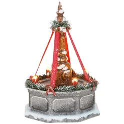 Hubrig Volkskunst Winterkinder Stadtbrunnen, Elektrisch Beleuchtet